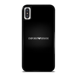 EMPORIO ARMANI LOGO BLACK iPhone XS Max Case Cover